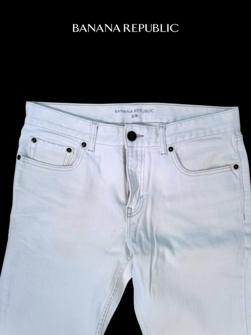 Banana Republic Heritage White Denim Jeans Size 31x32